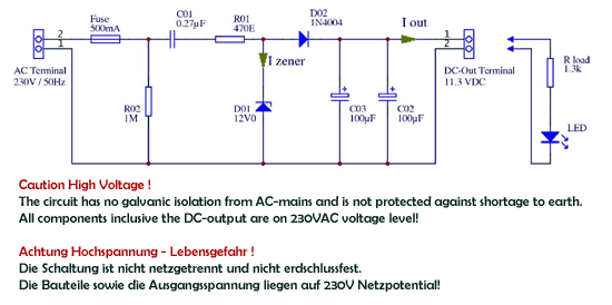 Kondensator Netzteil